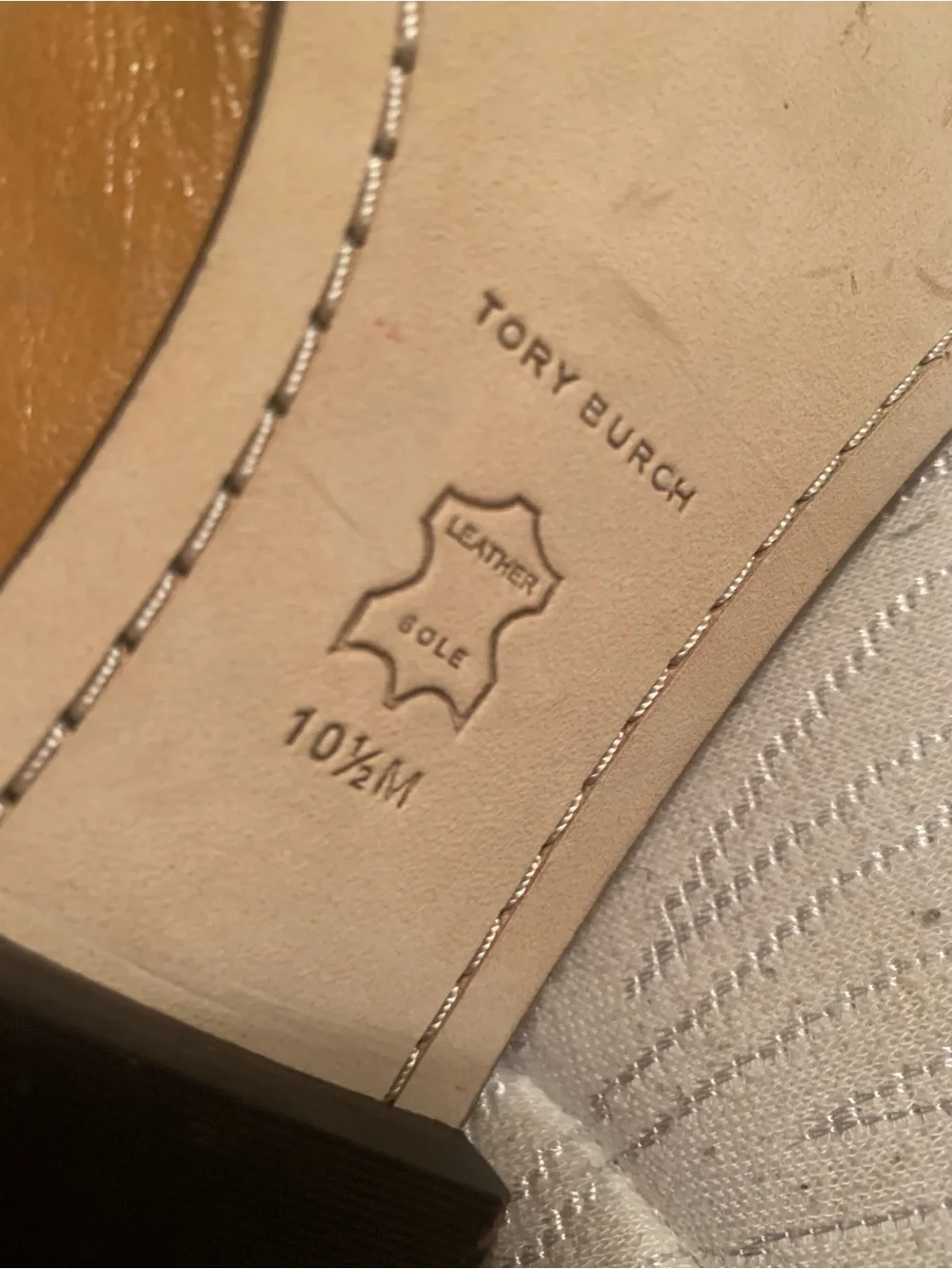 Tory Burch Chestnut Brown Leather Slip-On Loafers with Logo Hardware